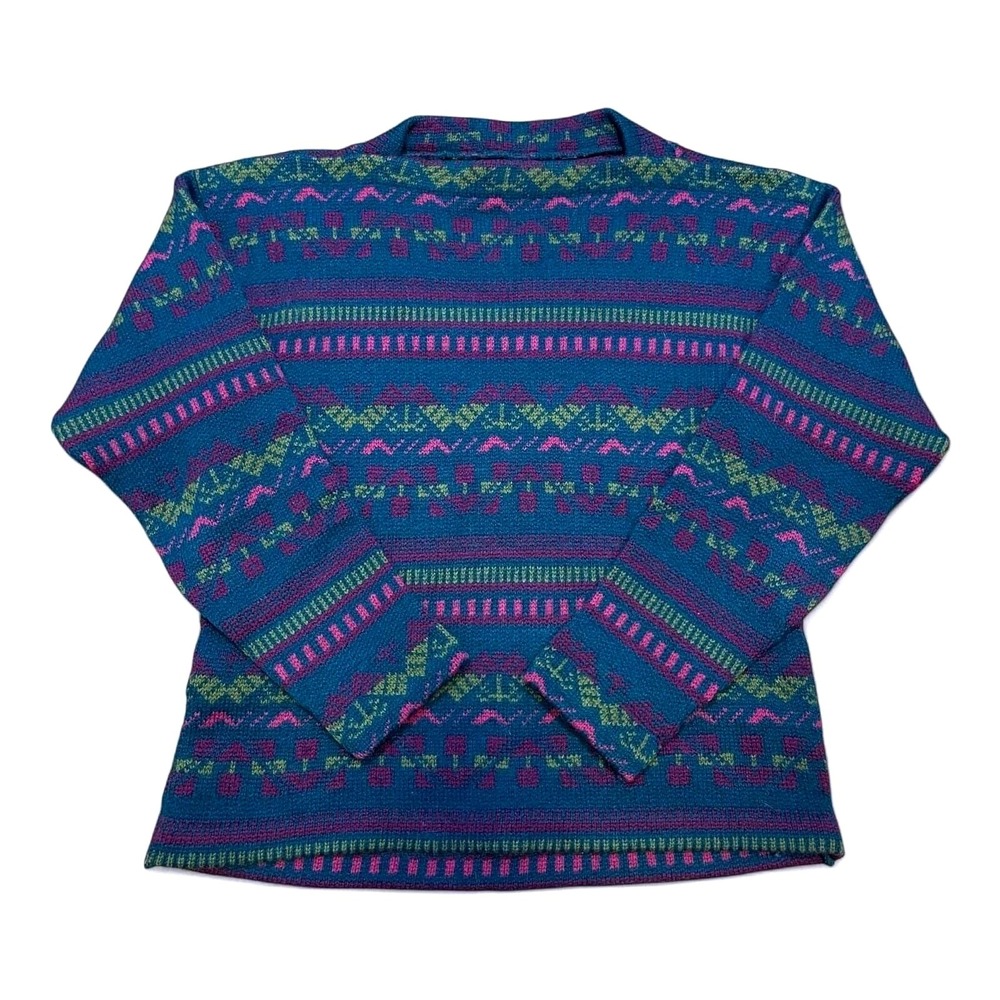 VTG Hans Heitsch Icelandic Modeller Lambs Wool Nordic Mock Neck Sweater 70s M